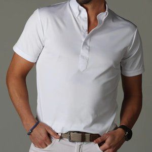 Oxford Button Down Collar Polo White